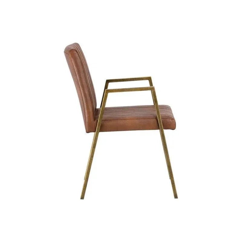 Homer Leather Dining Armchair - LOOMLAN - Dining Chairs