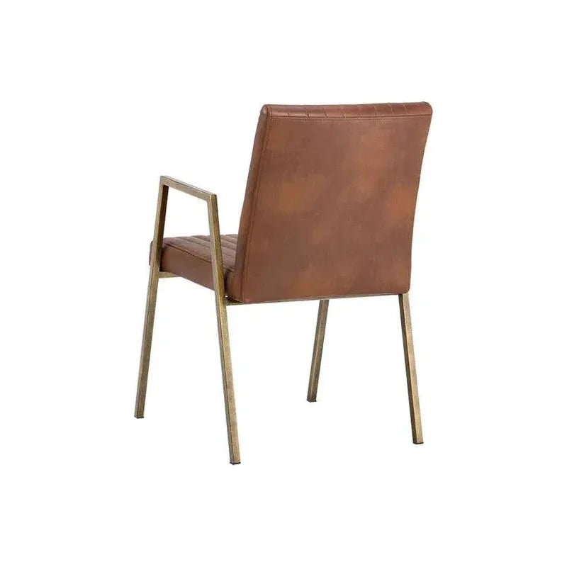 Homer Leather Dining Armchair - LOOMLAN - Dining Chairs