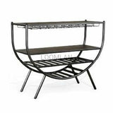 Homestead Dark Brown Wine Rack Server - LOOMLAN - Sunny D - Home Bar Carts