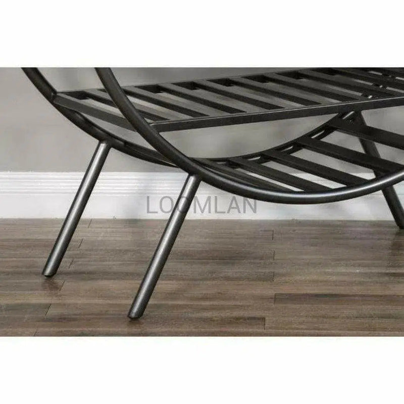 Homestead Dark Brown Wine Rack Server - LOOMLAN - Sunny D - Home Bar Carts