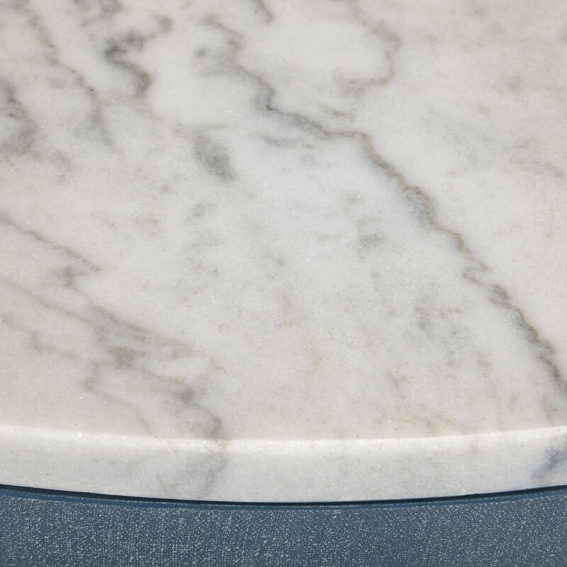 Horizon White Marble Top Side Table - LOOMLAN - Chelsea House - Side Tables