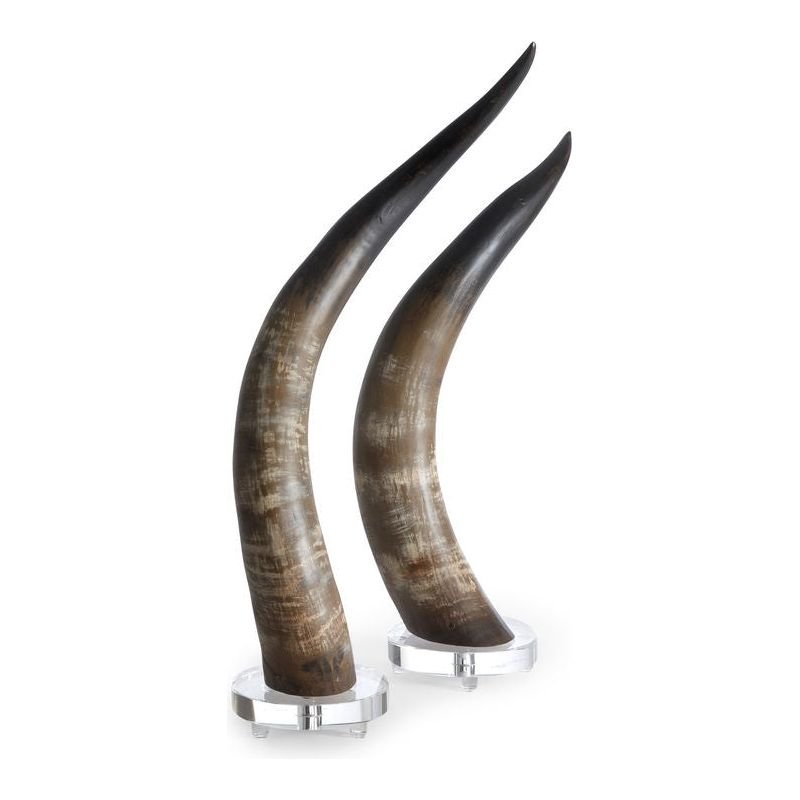 Horns Elegance Sleek Design Sculpture - LOOMLAN - Chelsea House - Statues & Sculptures