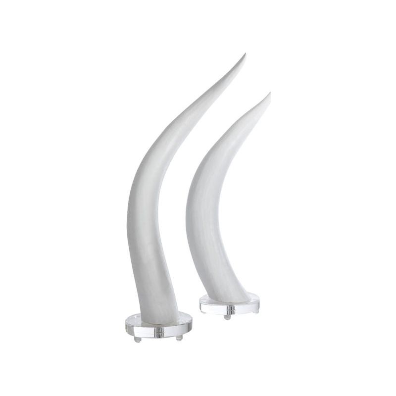 Horns Elegance Sleek Design Sculpture - LOOMLAN - Chelsea House - Statues & Sculptures