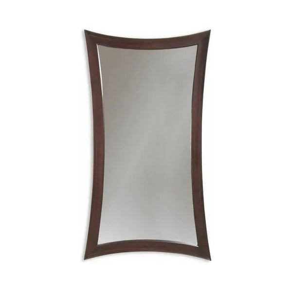 Hourglass Shaped Leaner Floor Mirror - LOOMLAN - Bassett Mirror - Floor Mirrors