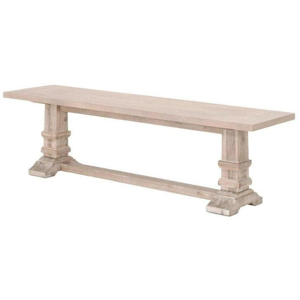 Hudson Large Dining Bench Natural Gray Acacia - LOOMLAN - Essentials For Living - Dining Benches