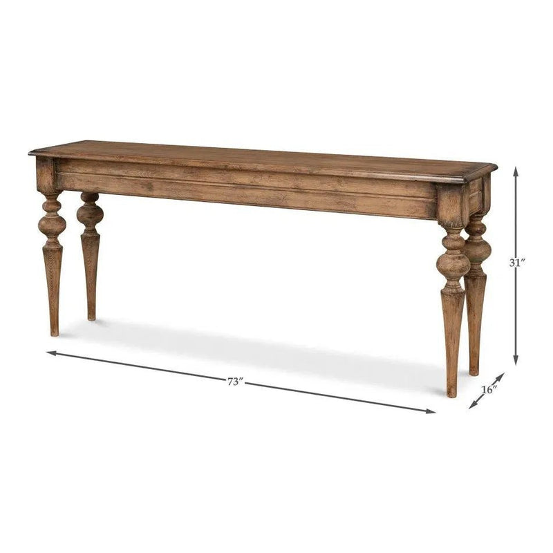 Hudson Wooden Rectangular Console Table - LOOMLAN - Sarreid - Console Tables