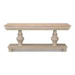 Hugo Console Table Storage Stone Grey Natural - LOOMLAN - Sarreid - Console Tables