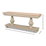 Hugo Console Table Storage Stone Grey Natural - LOOMLAN - Sarreid - Console Tables