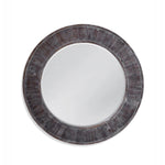 Hunter MDF Brown Round Mirror - LOOMLAN - Bassett Mirror - Floor Mirrors