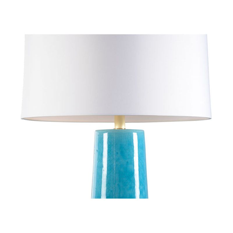 Hvar Turquoise Ceramic Made Table Lamp - LOOMLAN - Wildwood - Table Lamps