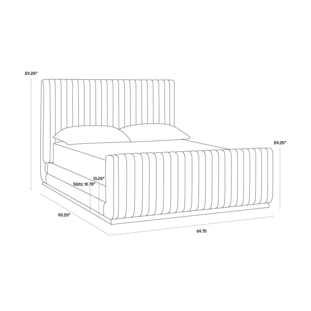 Hylan Fabric Platform Bed - LOOMLAN - Beds