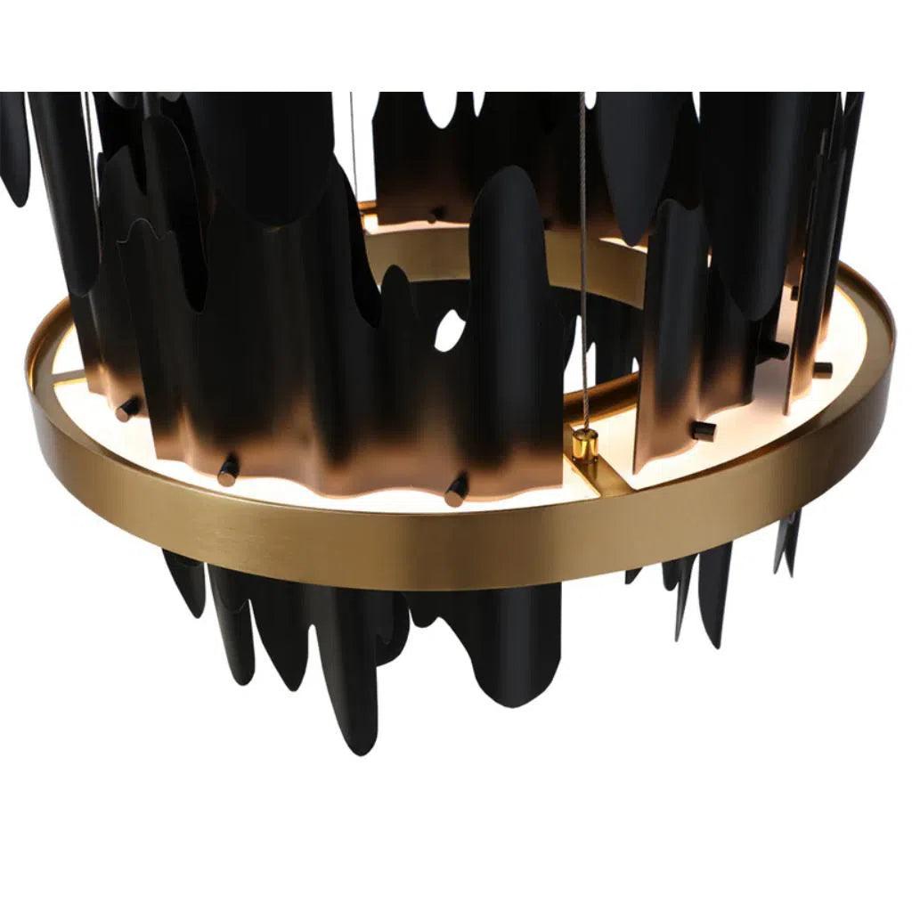 Icarus Gold Aluminum Banded Chandelier - LOOMLAN - Chandeliers