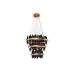 Icarus Gold Aluminum Banded Chandelier - LOOMLAN - Chandeliers