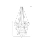 Icarus Gold Aluminum Banded Chandelier - LOOMLAN - Chandeliers