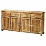 Icebox Lock Reclaimed Wood 4 Doors Sideboard - LOOMLAN - LOOMLAN - Sideboards