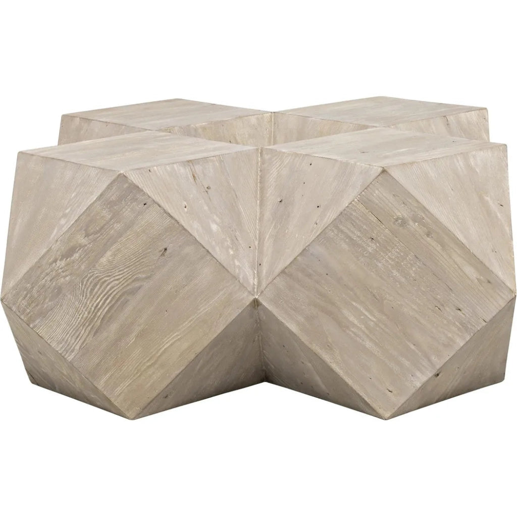 Icosahedron Old Wooden Geometric Coffee Table - LOOMLAN - CFC - Coffee Tables