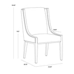 Idalia Fabric Classic Armless Dining Chair - LOOMLAN - Dining Chairs