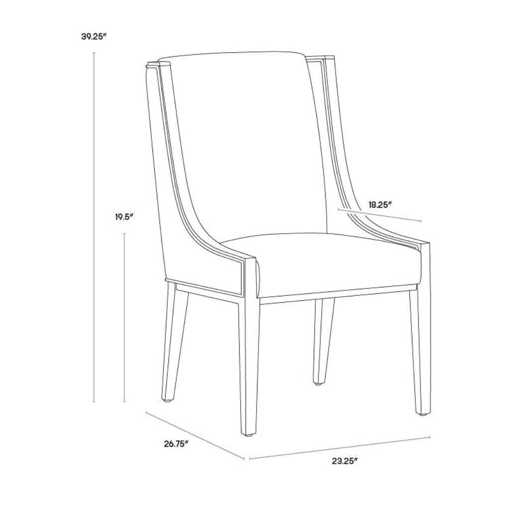 Idalia Fabric Classic Armless Dining Chair - LOOMLAN - Dining Chairs