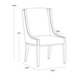 Idalia Fabric Classic Armless Dining Chair - LOOMLAN - SUNPAN - Dining Chairs