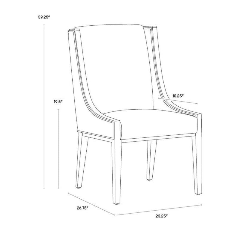 Idalia Fabric Classic Armless Dining Chair - LOOMLAN - SUNPAN - Dining Chairs
