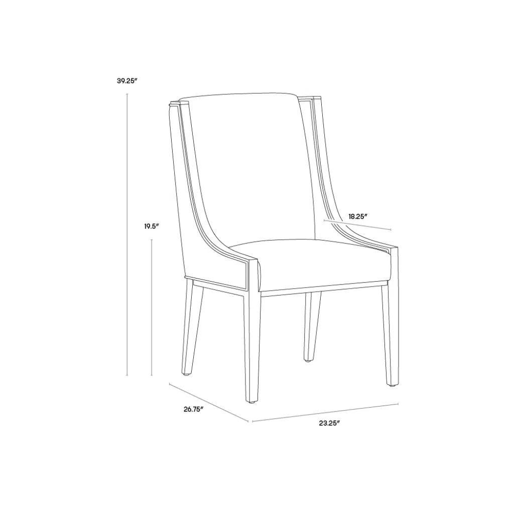 Idalia Fabric Classic Armless Dining Chair - LOOMLAN - Dining Chairs