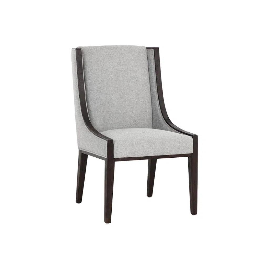 Idalia Fabric Classic Armless Dining Chair - LOOMLAN - Dining Chairs