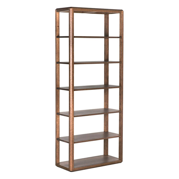 Idris Wooden Brown Bookcase - LOOMLAN - Noir - Bookcases