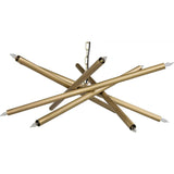 Ikram Metal Small Chandelier With Brass - LOOMLAN - Noir - Chandeliers