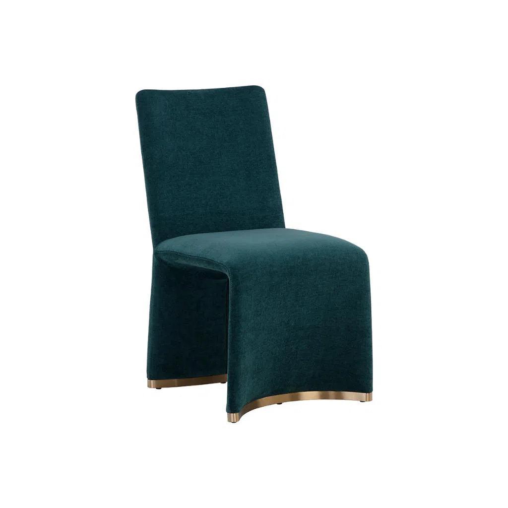 Iluka Fabric Armless Dining Chair 2PC - LOOMLAN - Dining Chairs