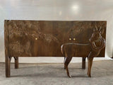 Mother Nature 60" Sideboard Hand Carved Deer Front Doors