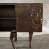 Mother Nature 60" Sideboard Hand Carved Deer Front Doors