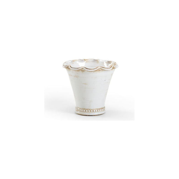 Impruneta Fluted White Glaze Pot - LOOMLAN - Wildwood - Planters