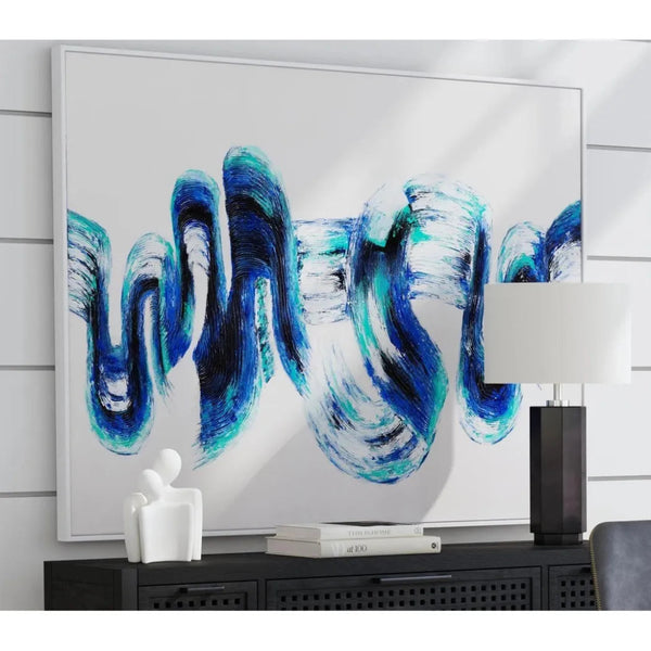 In Motion Blue Wall Art - LOOMLAN - Bassett Mirror - Canvas Art
