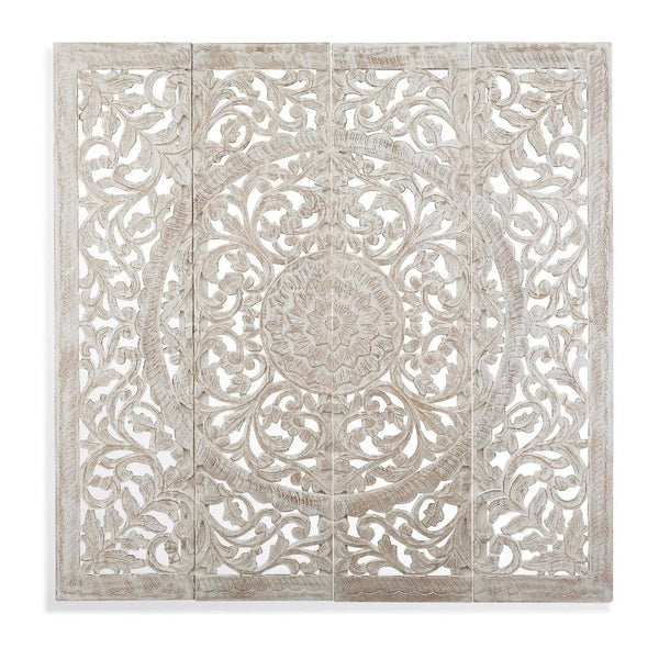 In the Garden White Wall Panels (Set of 4) - LOOMLAN - Bassett Mirror - Canvas Art