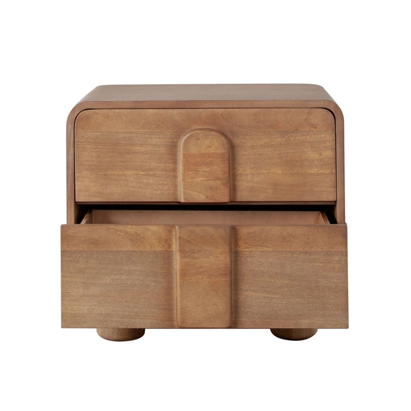 Indigo Two Drawer Solid Wooden Nightstand - LOOMLAN - Diamond Sofa - Nightstands