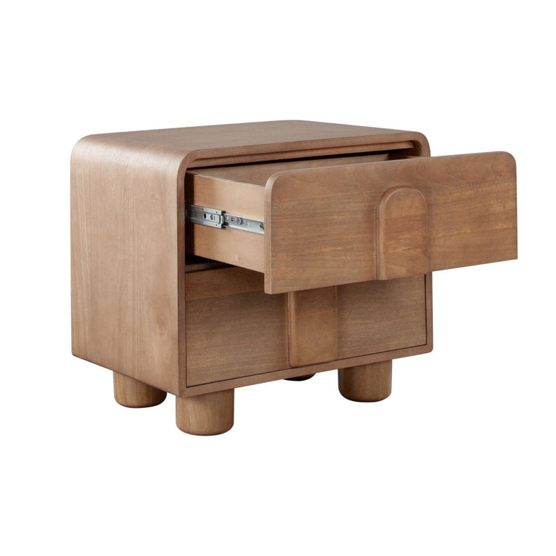 Indigo Two Drawer Solid Wooden Nightstand - LOOMLAN - Diamond Sofa - Nightstands