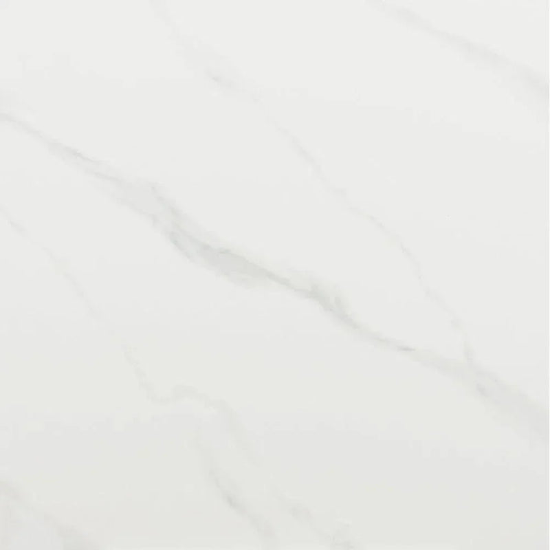 Inky Stone & Steel White Rectangular Dining Table - LOOMLAN - Zuo Modern - Dining Tables