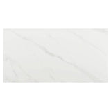 Inky Stone & Steel White Rectangular Dining Table - LOOMLAN - Zuo Modern - Dining Tables