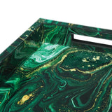 Interstellar Glass Encased Green Tray - LOOMLAN - Currey & Co - Trays