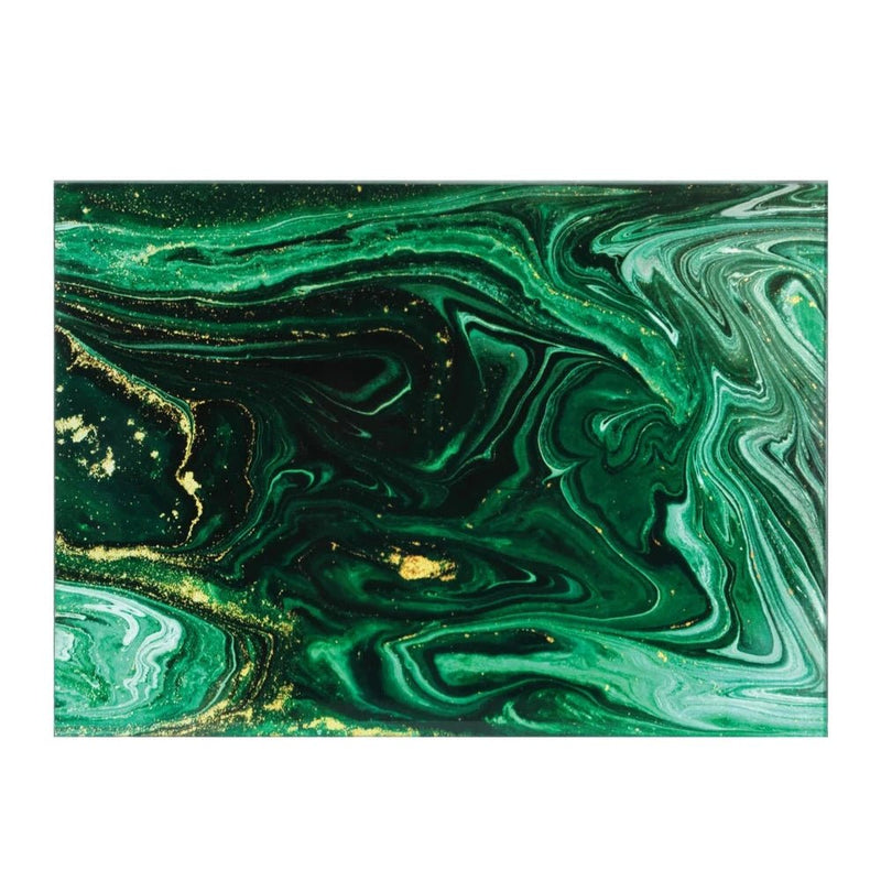 Interstellar Glass Encased Green Tray - LOOMLAN - Currey & Co - Trays