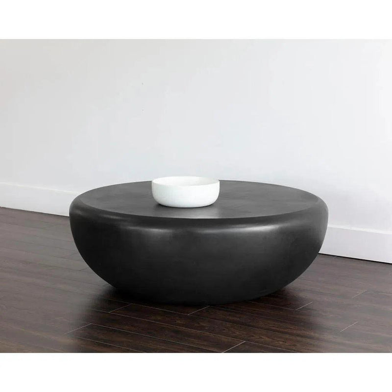 Iolite Concrete Outdoor Round Coffee Table - LOOMLAN - SUNPAN - Outdoor Coffee Tables