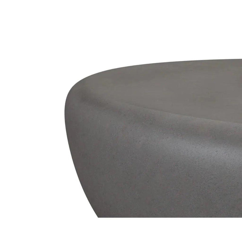 Iolite Concrete Outdoor Round Coffee Table - LOOMLAN - SUNPAN - Outdoor Coffee Tables