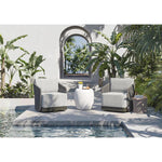 Iolite Concrete Outdoor Round End Table - LOOMLAN - Outdoor Side Tables