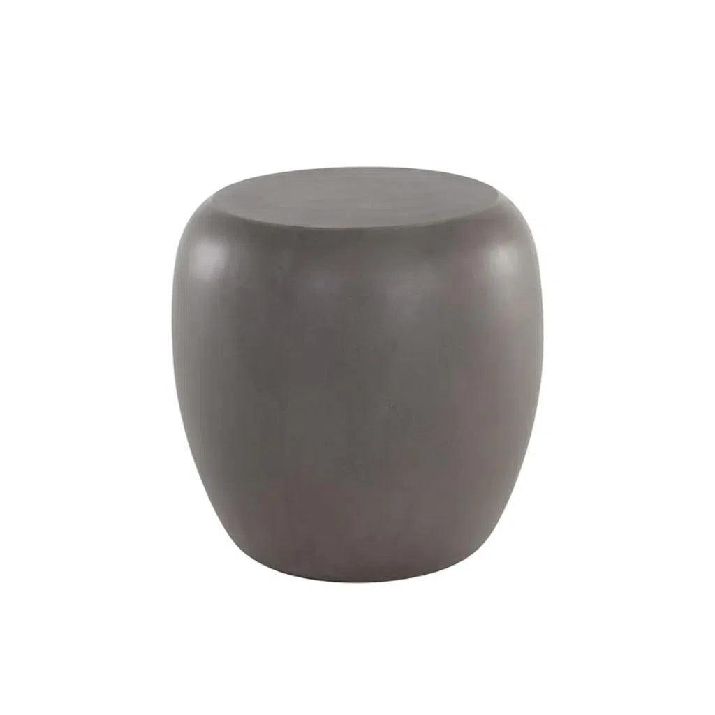 Iolite Concrete Outdoor Round End Table - LOOMLAN - Outdoor Side Tables