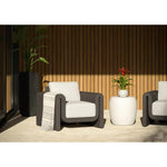 Iolite Concrete Outdoor Round End Table - LOOMLAN - Outdoor Side Tables