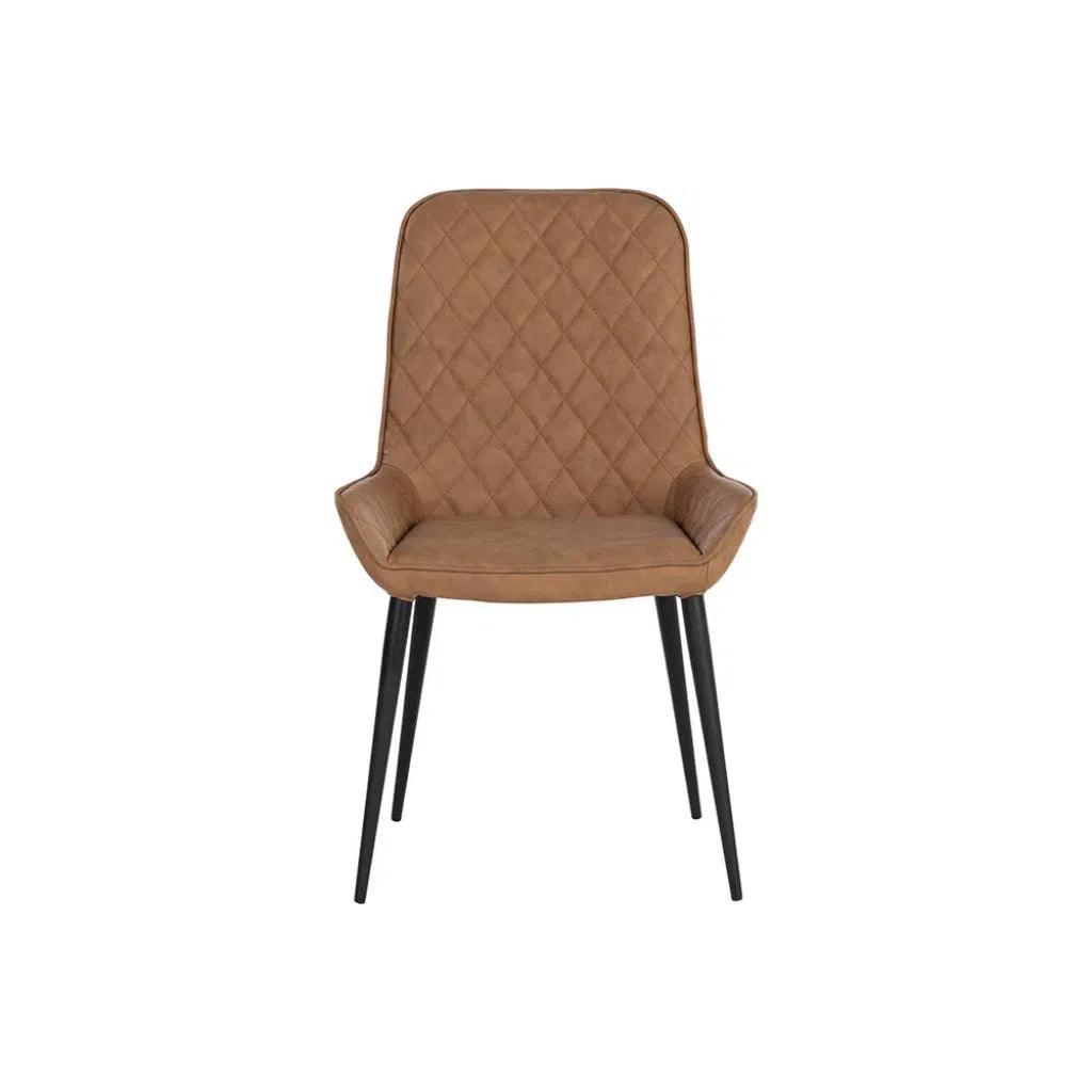 Iryne Leather Armless Dining Chair - LOOMLAN - Dining Chairs