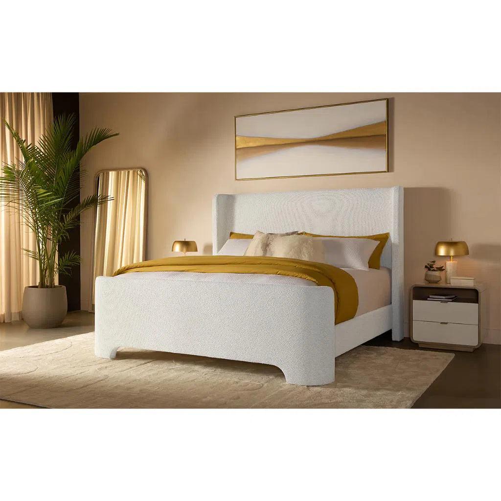 Ives Velvet Performance Fabric Bed Frame - LOOMLAN - Beds