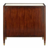 Ivory Dark Walnut Brass Evie Shagreen Chest - LOOMLAN - Currey & Co - Chests