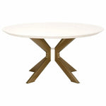 Ivory - White Concrete Round Dining Table - LOOMLAN - Essentials For Living - Dining Tables