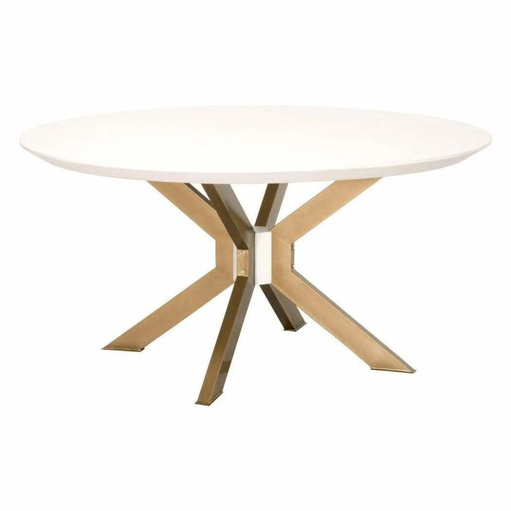 Ivory - White Concrete Round Dining Table - LOOMLAN - Essentials For Living - Dining Tables